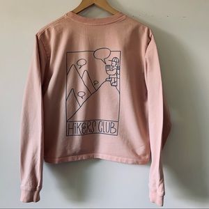 Outdoor Voices Hikers Club Peach Sweatshirt Medium